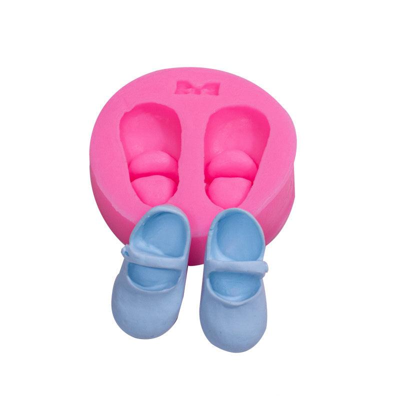 Silicone Cake Molds 3D Little Shoes Bow Chocolate Candy Mold Fondant Cake