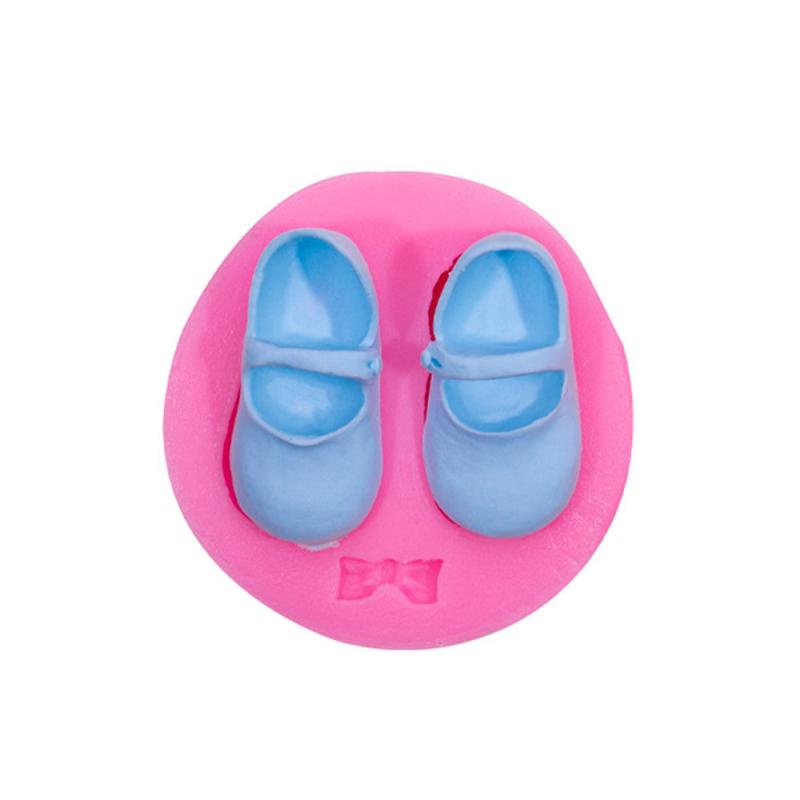 Silicone Cake Molds 3D Little Shoes Bow Chocolate Candy Mold Fondant Cake