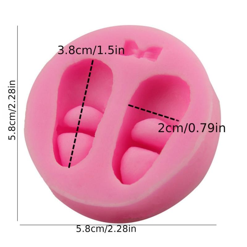 Silicone Cake Molds 3D Little Shoes Bow Chocolate Candy Mold Fondant Cake