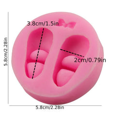 Silicone Cake Molds 3D Little Shoes Bow Chocolate Candy Mold Fondant Cake