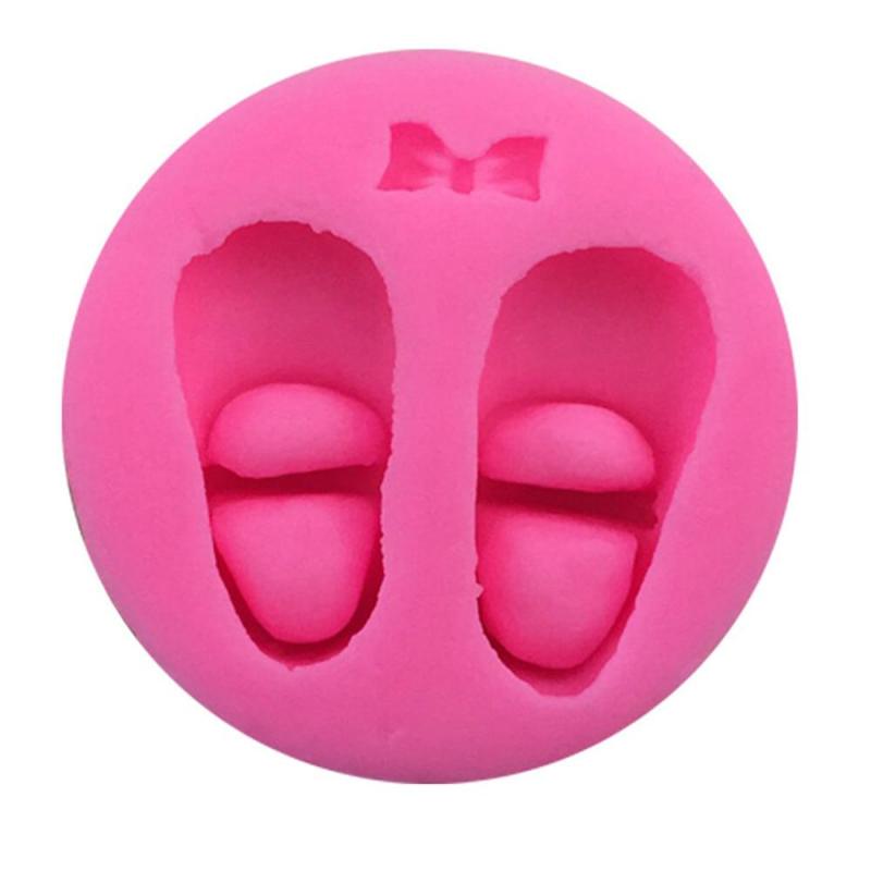 Silicone Cake Molds 3D Little Shoes Bow Chocolate Candy Mold Fondant Cake