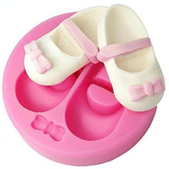 Silicone Cake Molds 3D Little Shoes Bow Chocolate Candy Mold Fondant Cake