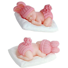 1pc Silicone Mold 3D Silicone Mold Dressed Bunny Chocolate Fondant Cake Decorati