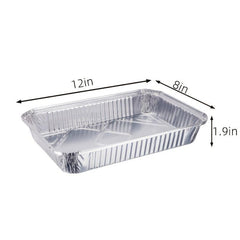 20pcs Durable Alloy Disposable Baking Cooking Pan 12x8x1.9 inches