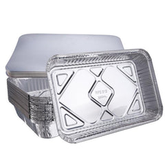 20pcs Durable Alloy Disposable Baking Cooking Pan 12x8x1.9 inches