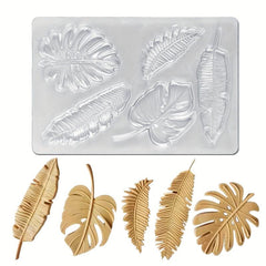 Monstera Leaf Chocolate Mold for Cake Decoration