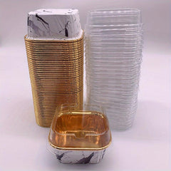 50pcs Foil Cupcake Cake Baking Cup Cupcake Moulds Paper Mousse Cup