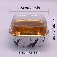 50pcs Foil Cupcake Cake Baking Cup Cupcake Moulds Paper Mousse Cup