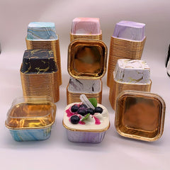 50pcs Foil Cupcake Cake Baking Cup Cupcake Moulds Paper Mousse Cup