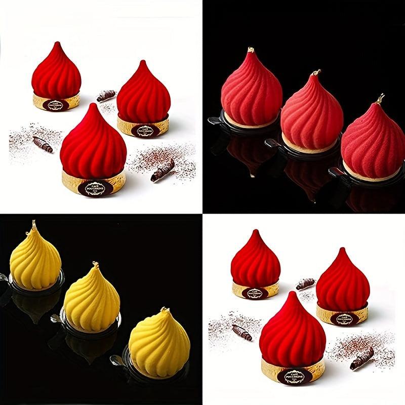 3D Spiral Chocolate Mold for DIY Cake Decorating Onion Shaped Candy Mold