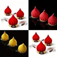 3D Spiral Chocolate Mold for DIY Cake Decorating Onion Shaped Candy Mold