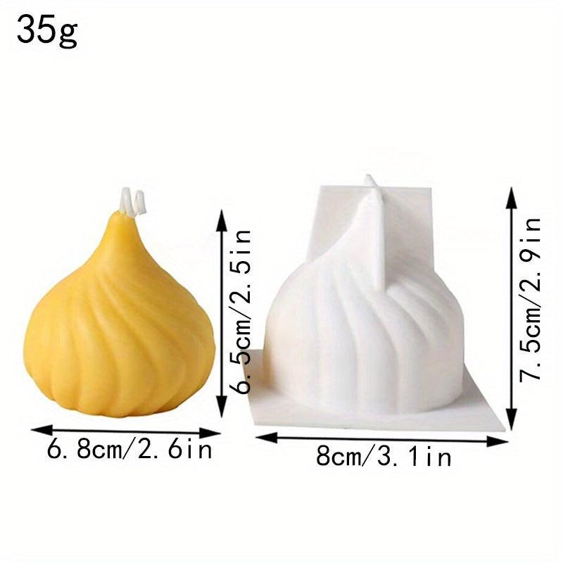 3D Spiral Chocolate Mold for DIY Cake Decorating Onion Shaped Candy Mold