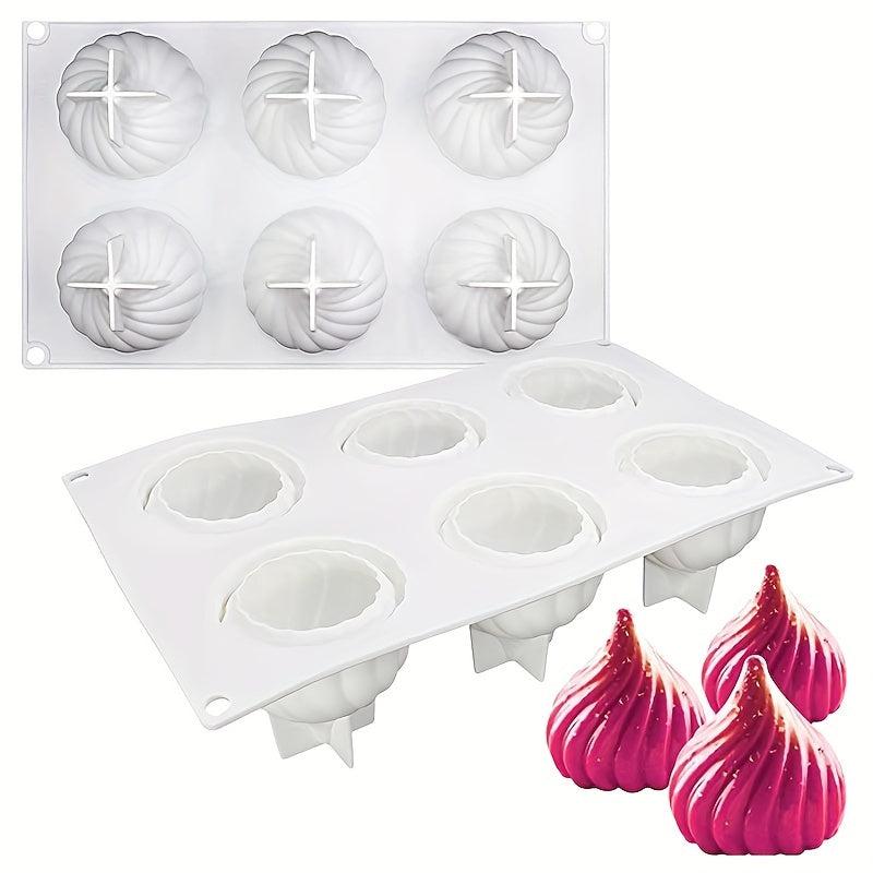 3D Spiral Chocolate Mold for DIY Cake Decorating Onion Shaped Candy Mold