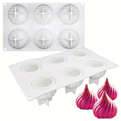 3D Spiral Chocolate Mold for DIY Cake Decorating Onion Shaped Candy Mold