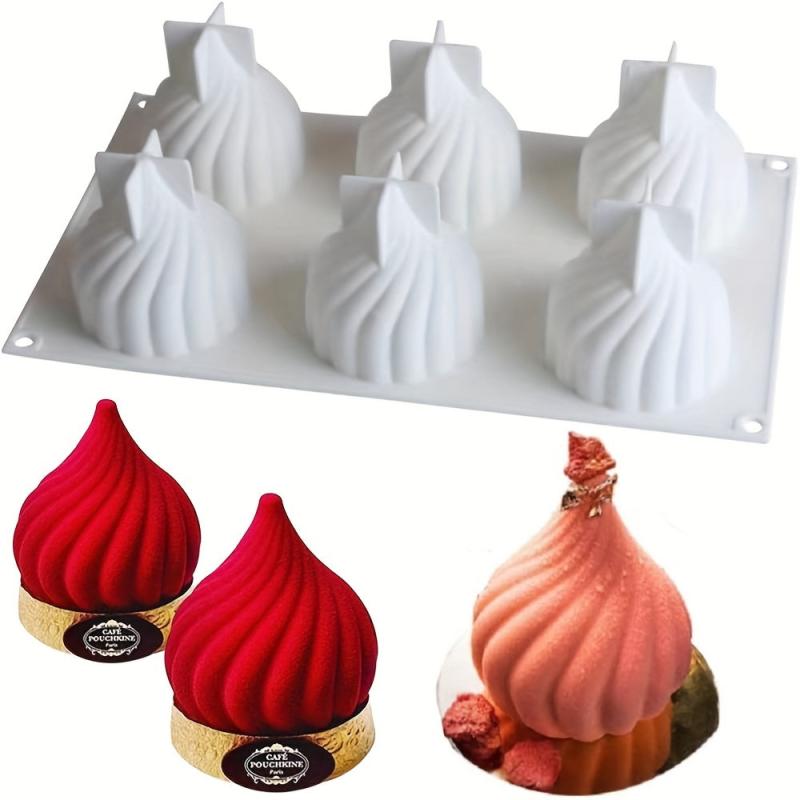 3D Spiral Chocolate Mold for DIY Cake Decorating Onion Shaped Candy Mold