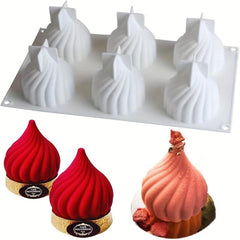 3D Spiral Chocolate Mold for DIY Cake Decorating Onion Shaped Candy Mold