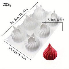 3D Spiral Chocolate Mold for DIY Cake Decorating Onion Shaped Candy Mold