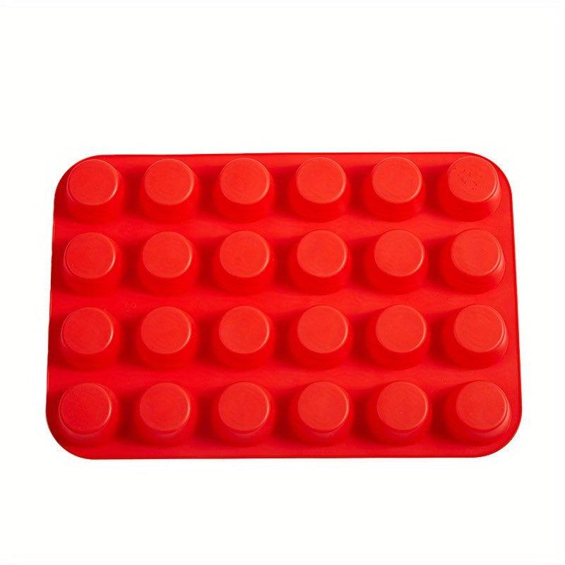 Silicone Muffin Pan 33x22cm 24-Cavity Cupcake Baking Mold Kitchen Gadgets