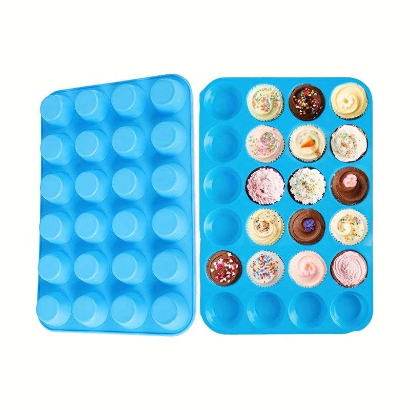 Silicone Muffin Pan 33x22cm 24-Cavity Cupcake Baking Mold Kitchen Gadgets