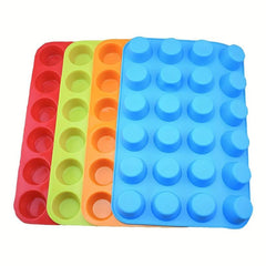 Silicone Muffin Pan 33x22cm 24-Cavity Cupcake Baking Mold Kitchen Gadgets