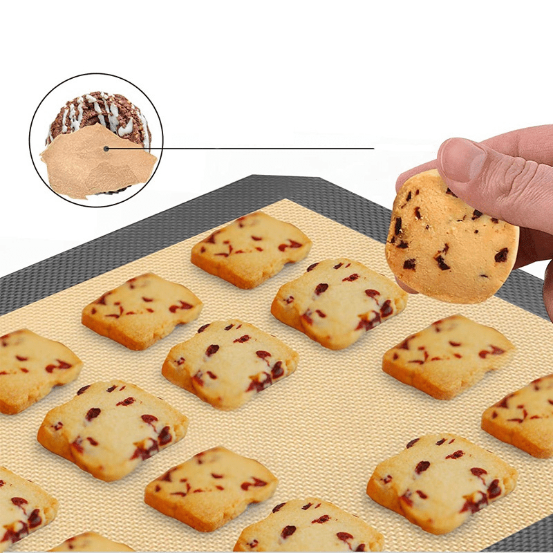 2pcs Silicone Baking Mats Non Stick Reusable Heat Resistant Fibreglass Oven Line