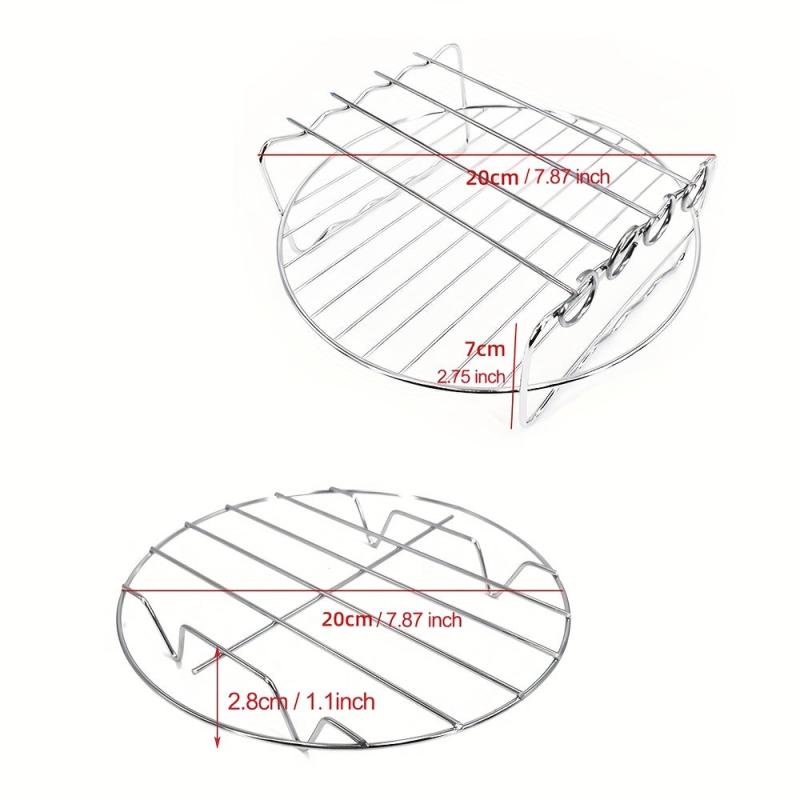 Stainless Steel Air Fryer Rack Accessories 20 Multipurpose Double Layer Rack