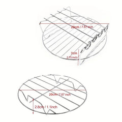 Stainless Steel Air Fryer Rack Accessories 20 Multipurpose Double Layer Rack