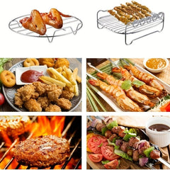 Stainless Steel Air Fryer Rack Accessories 20 Multipurpose Double Layer Rack