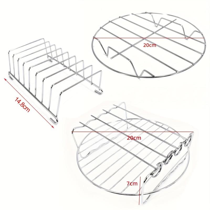 Stainless Steel Air Fryer Rack Accessories 20 Multipurpose Double Layer Rack