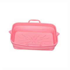2pcs Rectangular Air Fryer Liners 17 48cmx14 Foldable Silicone Tray