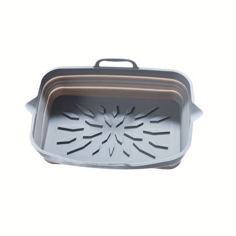 2pcs Rectangular Air Fryer Liners 17 48cmx14 Foldable Silicone Tray