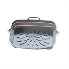 2pcs Rectangular Air Fryer Liners 17 48cmx14 Foldable Silicone Tray
