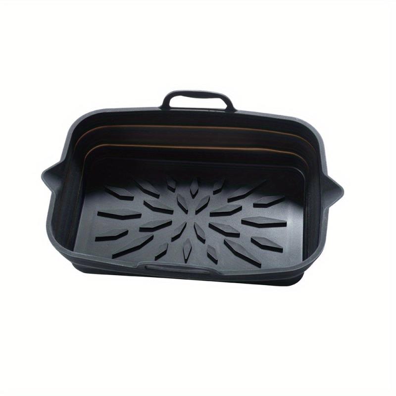 2pcs Rectangular Air Fryer Liners 17 48cmx14 Foldable Silicone Tray