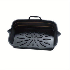 2pcs Rectangular Air Fryer Liners 17 48cmx14 Foldable Silicone Tray