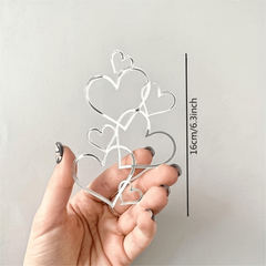 Heart Shaped Acrylic Cake Topper - Ideal for Weddings, Birthdays, and Parties