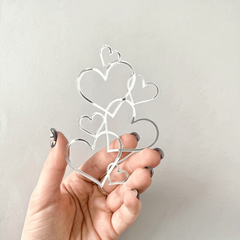 Heart Shaped Acrylic Cake Topper - Ideal for Weddings, Birthdays, and Parties
