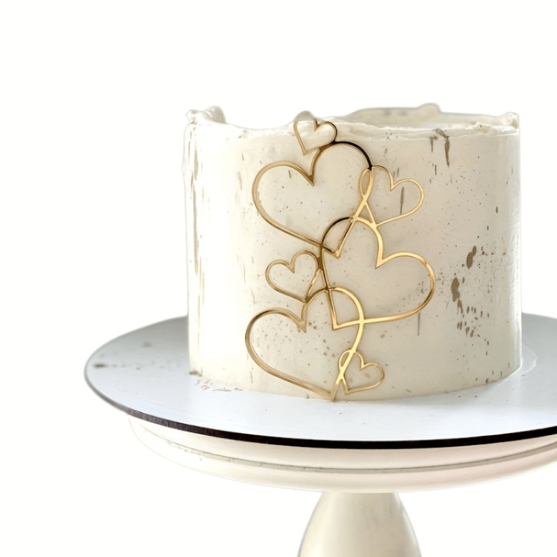 Heart Shaped Acrylic Cake Topper - Ideal for Weddings, Birthdays, and Parties