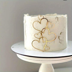 Heart Shaped Acrylic Cake Topper - Ideal for Weddings, Birthdays, and Parties