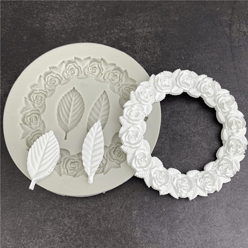 Rosette Leaves Silicone Mold for Cake Chocolate DIY