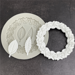 Rosette Leaves Silicone Mold for Cake Chocolate DIY