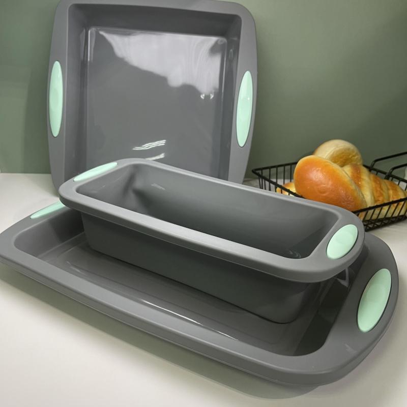 3pcs Silicone Baking Bread Pan Set 230 Heat Resistant Non Stick Baking Tools