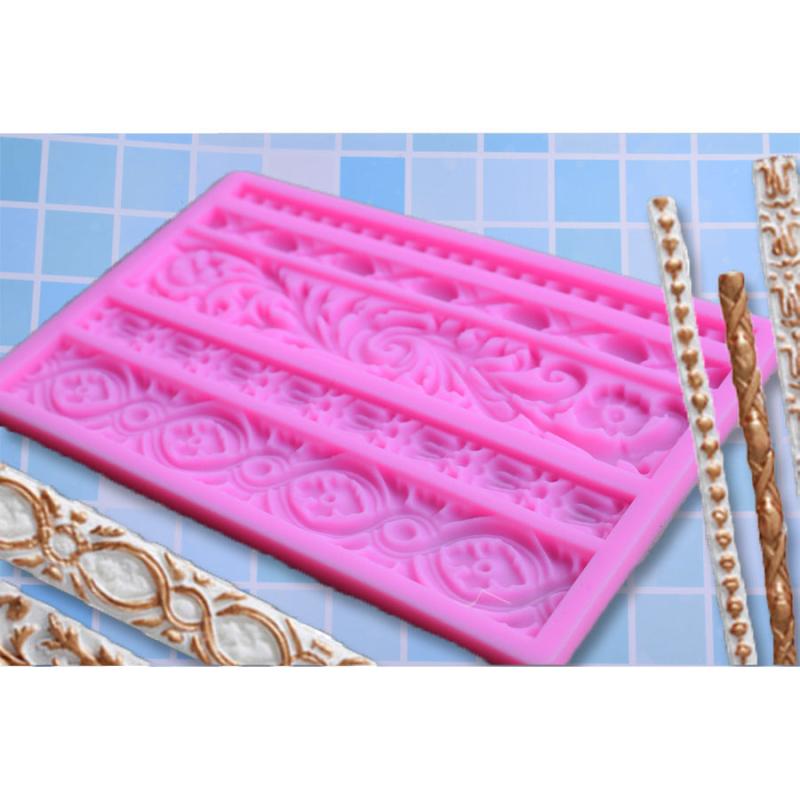 Baroque Scroll Silicone Mold for Cake Decorating and Candy Making