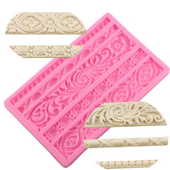 Baroque Scroll Silicone Mold for Cake Decorating and Candy Making