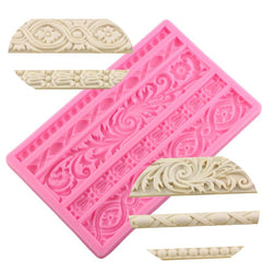 Baroque Scroll Silicone Mold for Cake Decorating and Candy Making