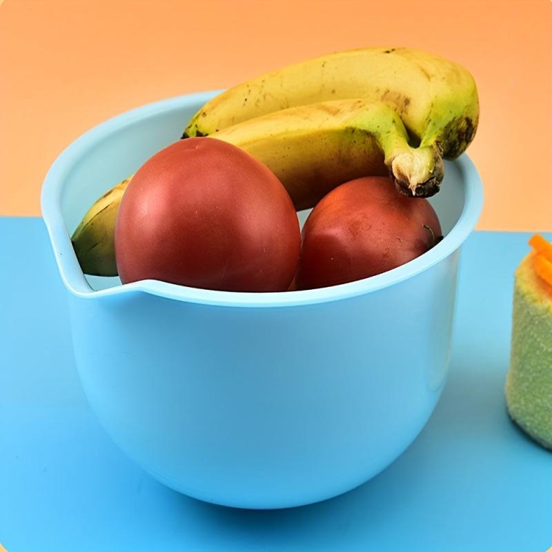 3pcs Plastic Mixing Bowls Set Kitchen Gadgets