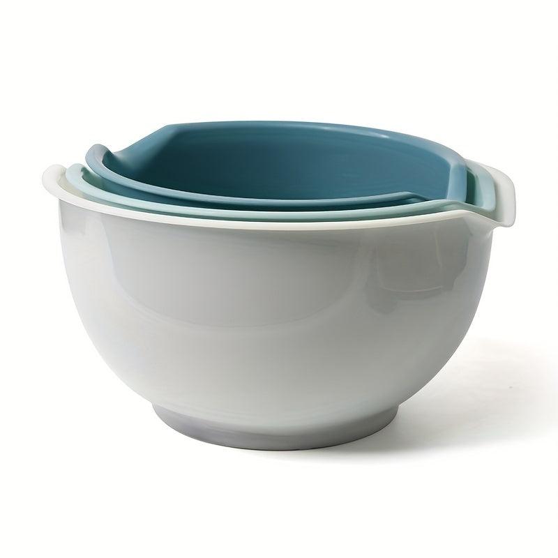 3pcs Plastic Mixing Bowls Set Kitchen Gadgets