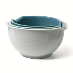 3pcs Plastic Mixing Bowls Set Kitchen Gadgets