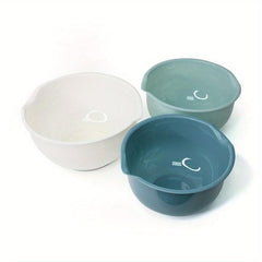3pcs Plastic Mixing Bowls Set Kitchen Gadgets