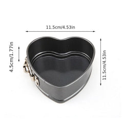 3pcs Steel Springform Cake Pans Combo Baking Mold Rectangle Round Heart