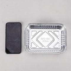 50pcs Pack Aluminum Take Out Container 19x14x4cm